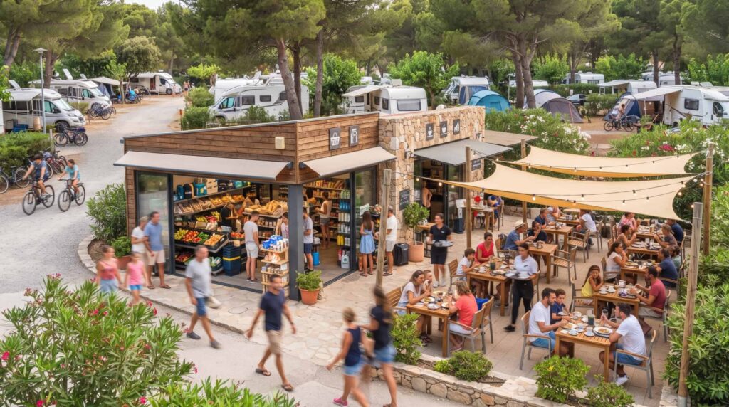 Campamento de tiendas de campaña