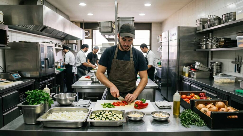 Cómo trabajar de ayudante de cocina