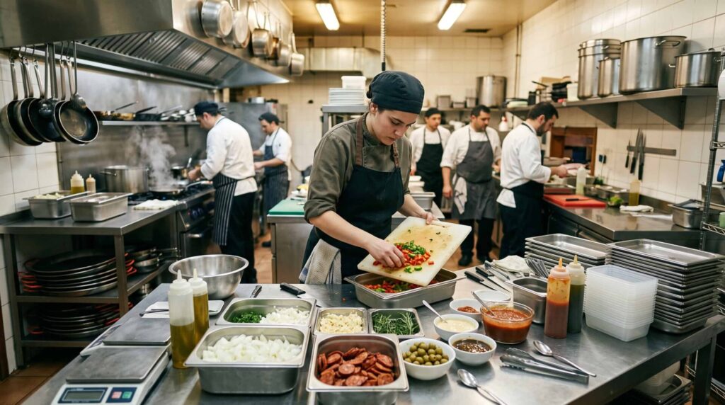 funciones de un ayudante de cocina