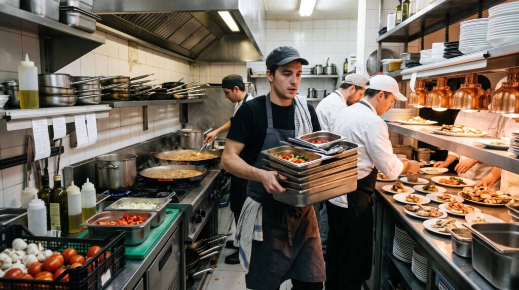 qué hace un ayudante de cocina